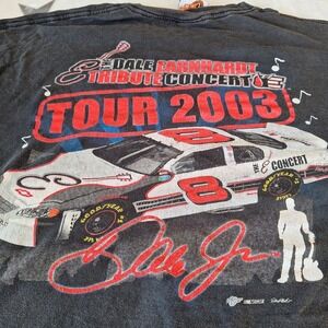 Y2K 2003 Dale Earnhardt Jr Shirt Adult XXL Black The Tribute‎ Concert Tour